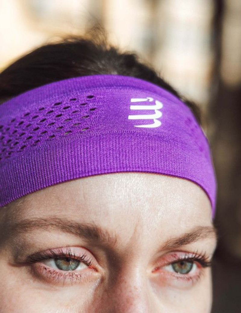 Compressport Thin Headband On/Off Hoofdband Dames Paars | YPSENL578