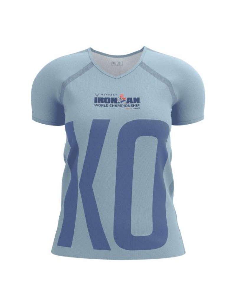 Compressport Training SS Tshirt W -Ironman Kona 2023 T-shirts Dames Gekleurd | MJFYQH960