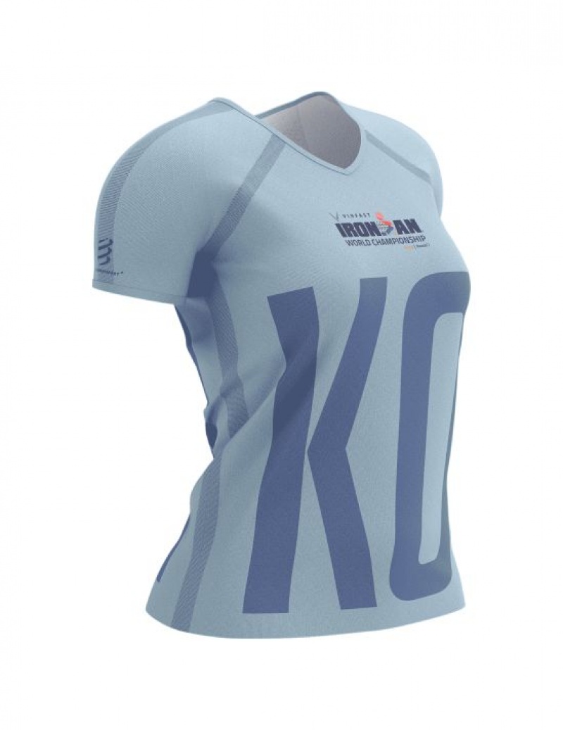 Compressport Training SS Tshirt W -Ironman Kona 2023 T-shirts Dames Gekleurd | MJFYQH960