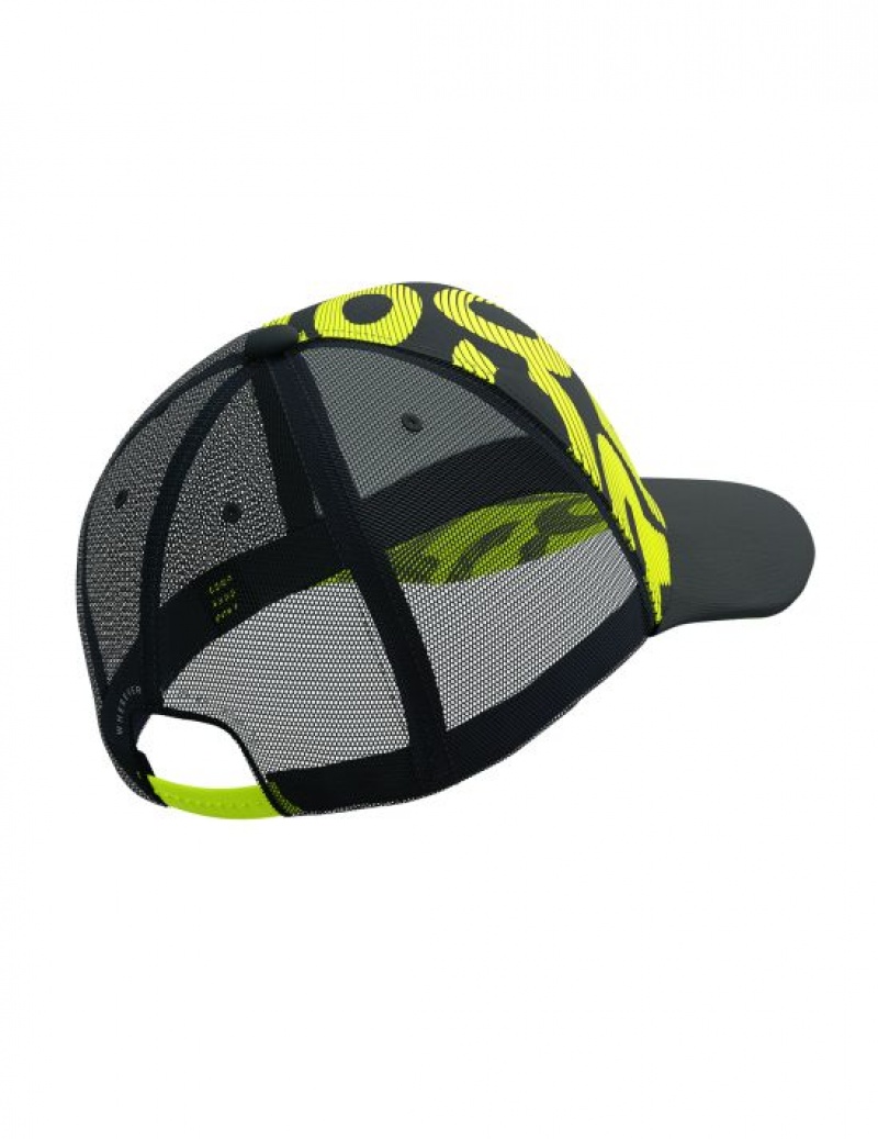 Compressport Trucker Cap Flash Accessoires Unisex Zwart Geel | WUTXPL195