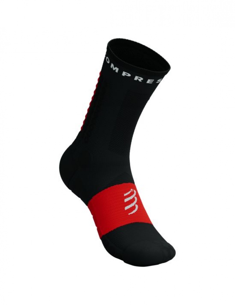 Compressport Ultra Trail Socks V2.0 Hardloopsokken Heren Zwart Rood | FRVPWS371