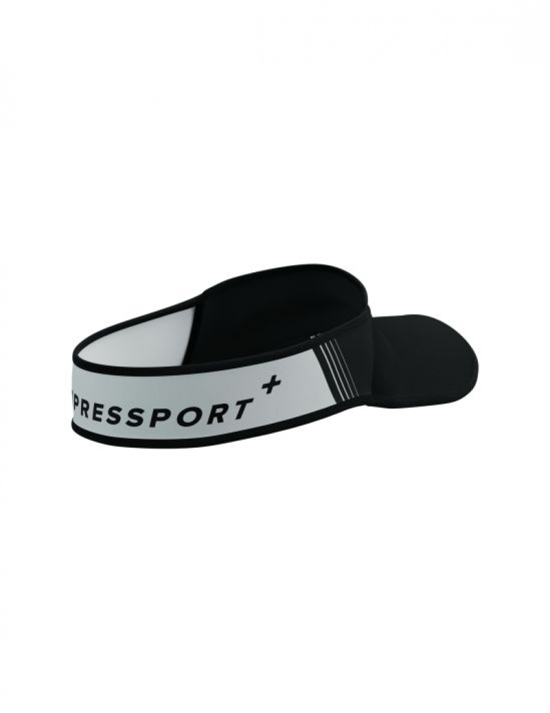 Compressport Visor Ultralight Caps Heren Zwart Wit | SHUIVW975