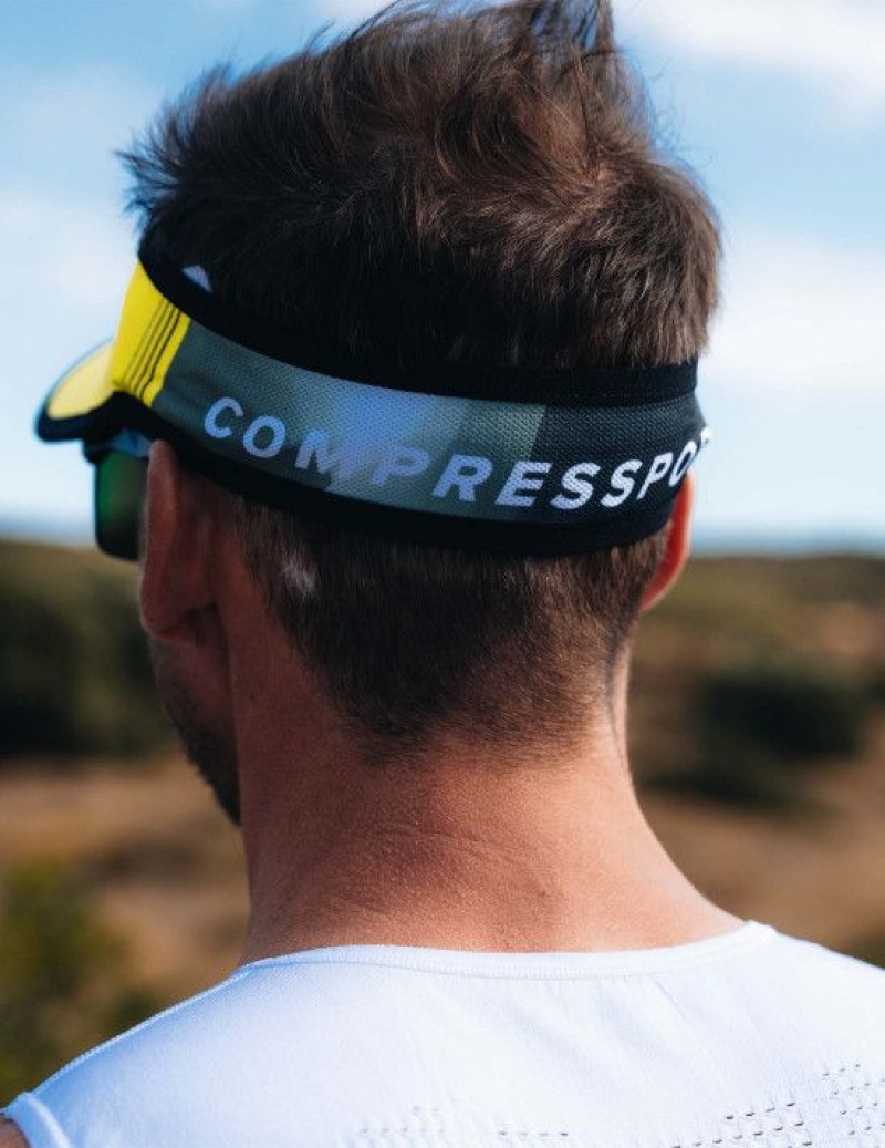 Compressport Visor Ultralight Caps Heren Geel Zwart | FNIEKB238