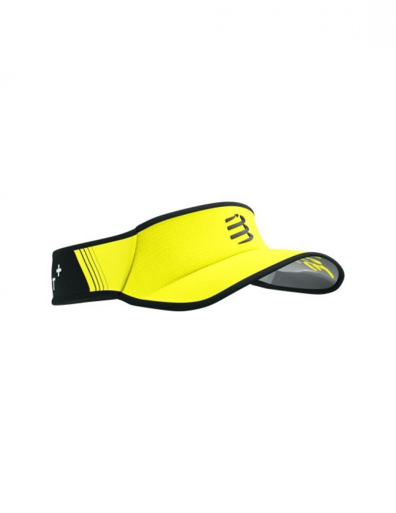 Compressport Visor Ultralight Caps Heren Geel Zwart | FNIEKB238