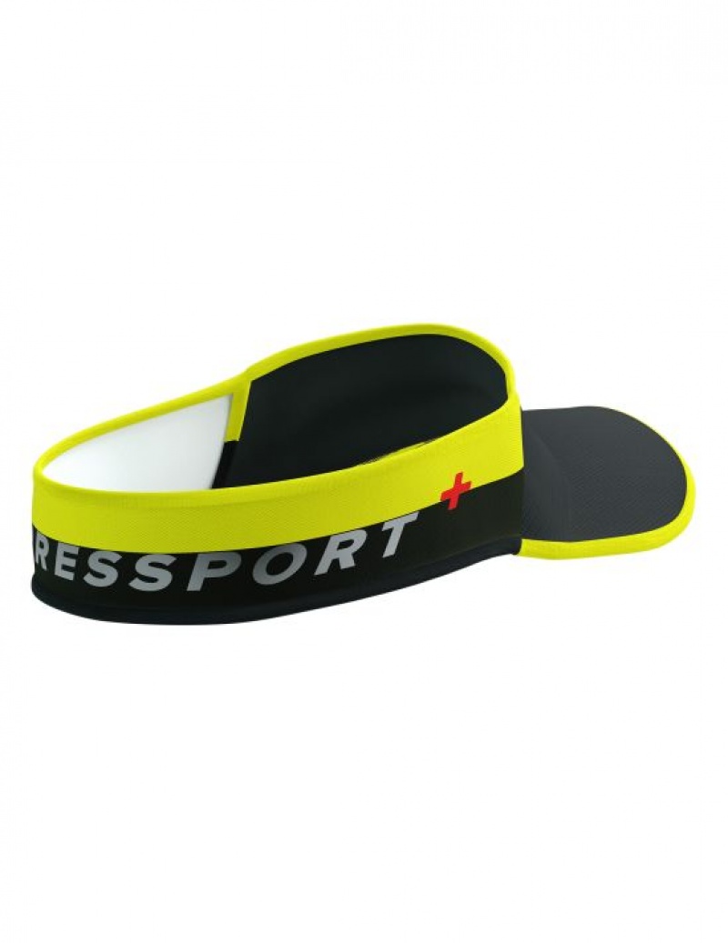 Compressport Visor Ultralight Flash Accessoires Unisex Zwart Geel | PGHRJW524