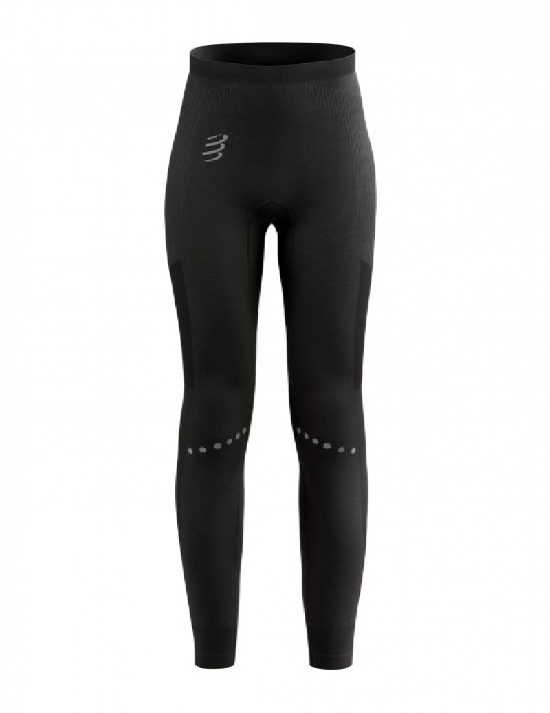 Compressport Winter Hardloop Legging W Hardlooplegging Dames Zwart | PGYBSZ162