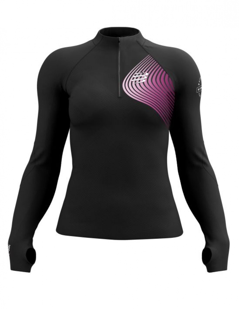 Compressport Winter Trail Postural LS Top W T-shirts Dames Gekleurd | YVFGMK792