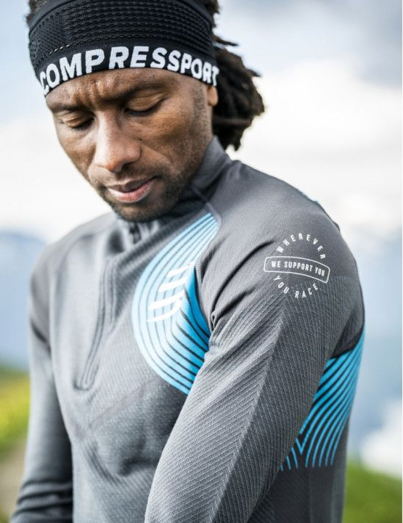 Compressport Winter Trail Postural LS Top M Hardloopshirts Heren Gekleurd | FTBDMJ360