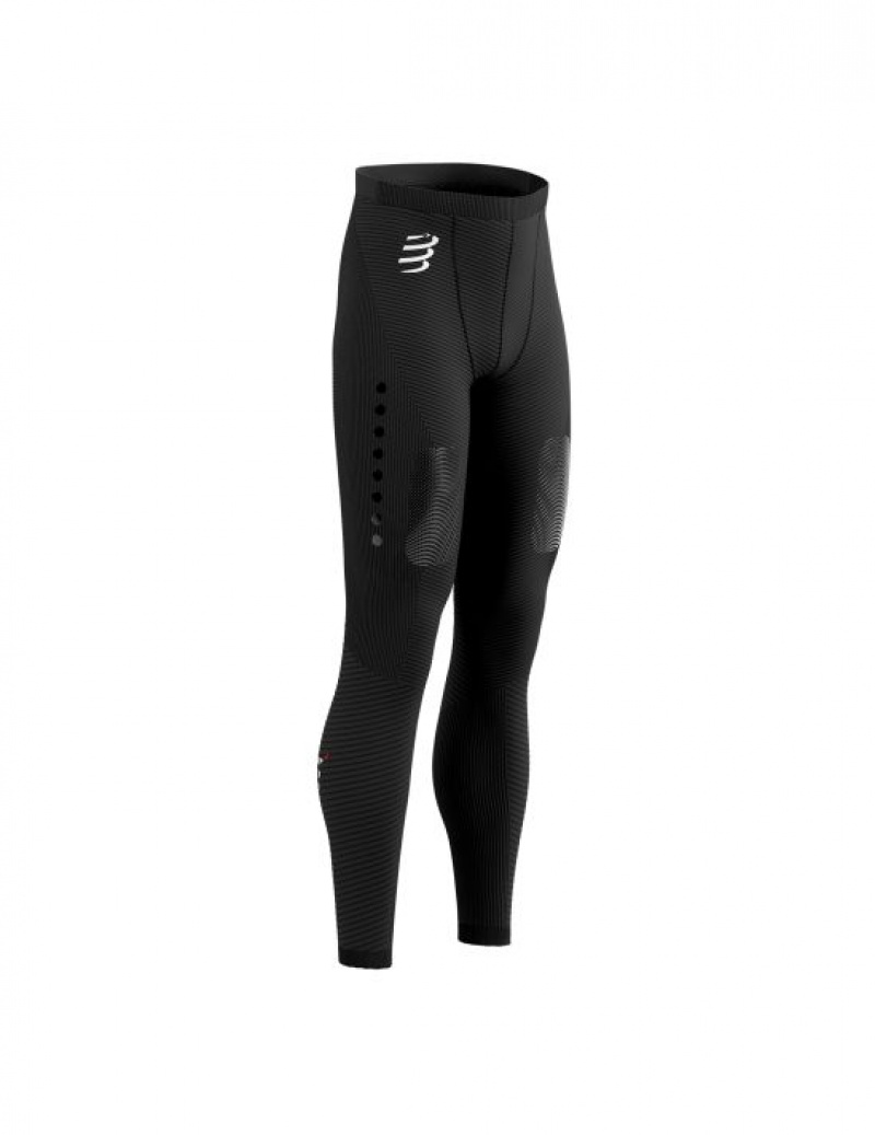 Compressport Winter Trail Under Control Full Tights M Korte Broek Unisex Zwart | NZUJCO021